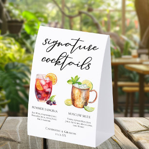 Sangria Moscow Mule Signature-Cocktails-Menü Tischaufsteller