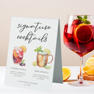 Sangria Moskau Mule Signature Cocktails Menü Tischaufsteller
