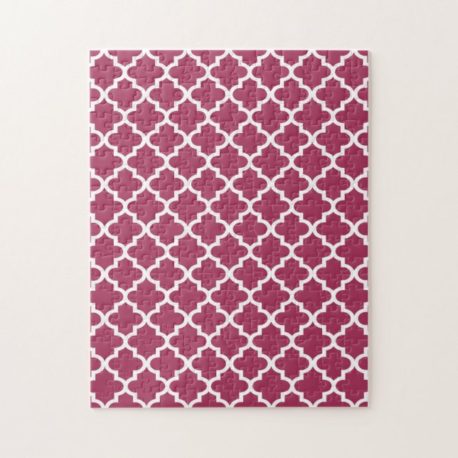 Sangria Rotes marokkanisches Tile Trellis Pattern (Vertikal)