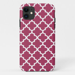 Sangria Rotes marokkanisches Tile Trellis Pattern Case-Mate iPhone Hülle