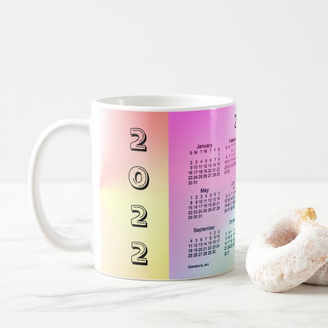 Sangria Shimmer Calendar von Janz 2022 Kaffeetasse (Mit Donut)