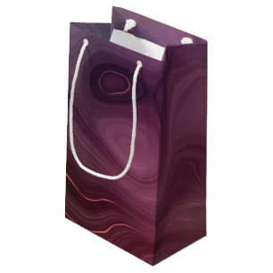 Sangria Strata   Moody Pink und Lila Luxe Agate Kleine Geschenktüte