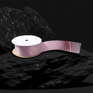 Sangria Strata Moody Pink und Lila Luxe Agate Satinband
