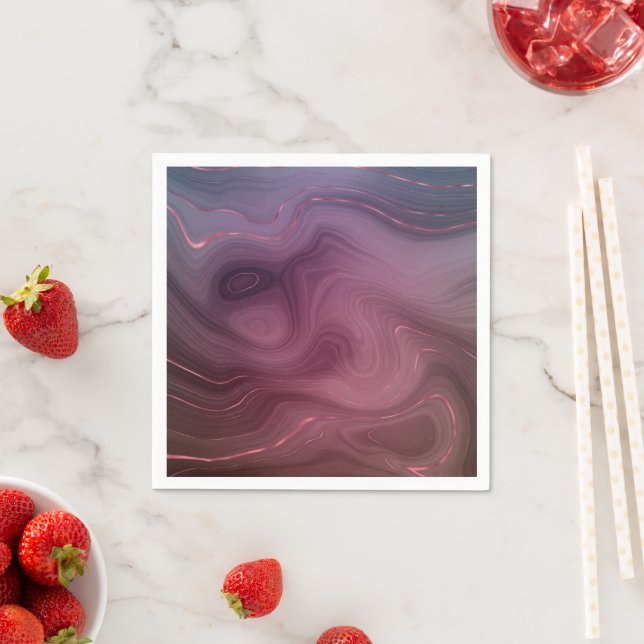 Sangria Strata | Moody Pink und Lila Luxe Agate Serviette (Beispiel)