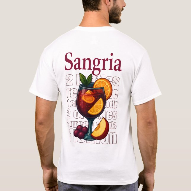 Sangria T-Shirt – Fruity Wine Cocktail (Rückseite)