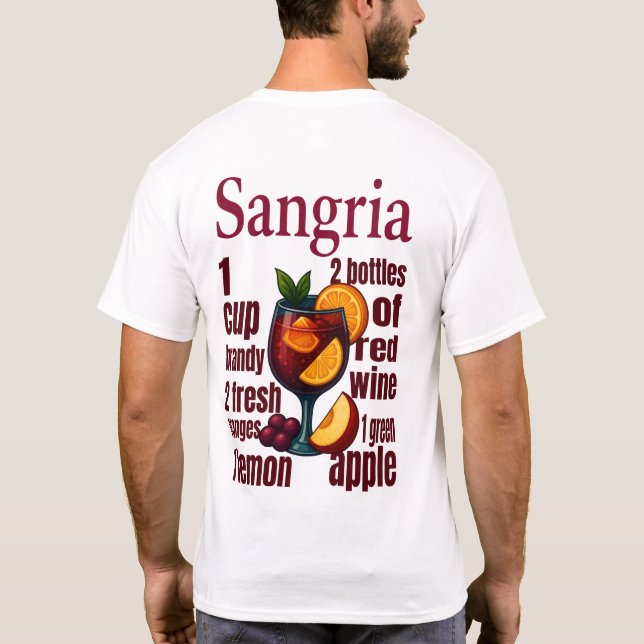 Sangria T-Shirt – Fruity Wine Cocktail (Rückseite)