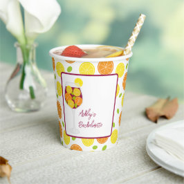 Sangria Wedding, Bachelorette oder Brautparty Pappbecher
