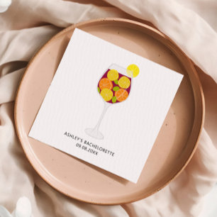 Sangria Wedding, Bachelorette oder Brautparty Serviette