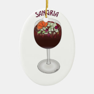 SANGRIA-WEIN-ENTWURF KERAMIKORNAMENT