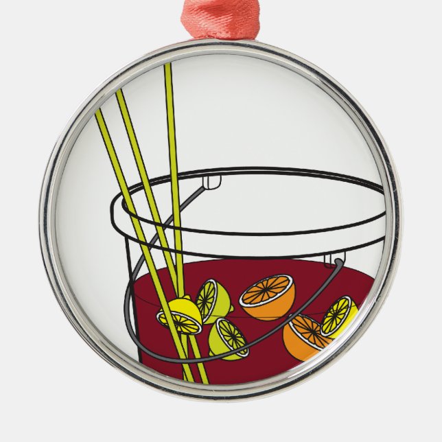 Sangriaeimer Ornament Aus Metall (Vorne)