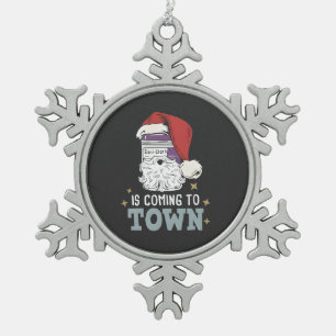 Sani Cloth Weihnachten Krankenschwester Feiertag M Schneeflocken Zinn-Ornament