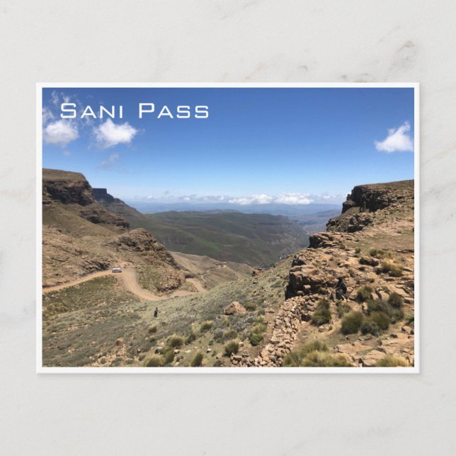Sani Pass Drive Postkarte (Vorderseite)