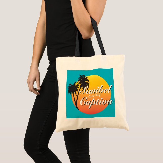 Sanibel Captiva Islands Florida Illustration Tragetasche (Vorderseite (Produkt))