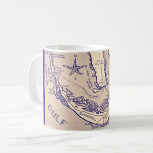 Sanibel Captival Florida Map Tasse
