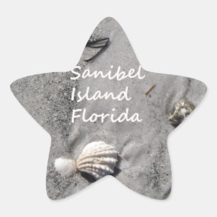 Sanibel Insel-Sand-Muscheln Stern-Aufkleber