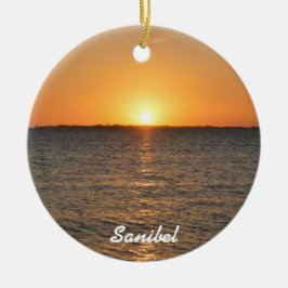 Sanibel Insel-Sonnenuntergang-Weihnachtsverzierung Keramik Ornament