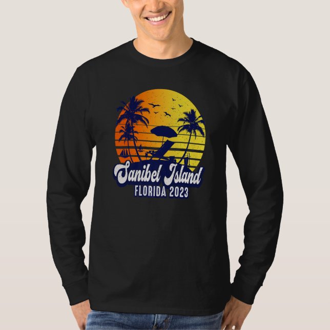 Sanibel Island 2023 Florida Sunset Beach Retro Pre T-Shirt (Vorderseite)