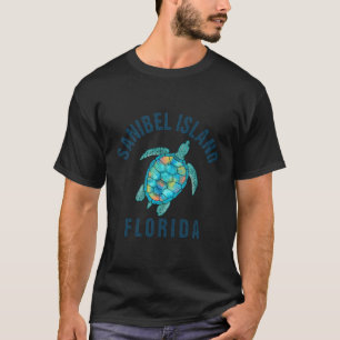 Sanibel Island Beach Turtle Illustration T-Shirt