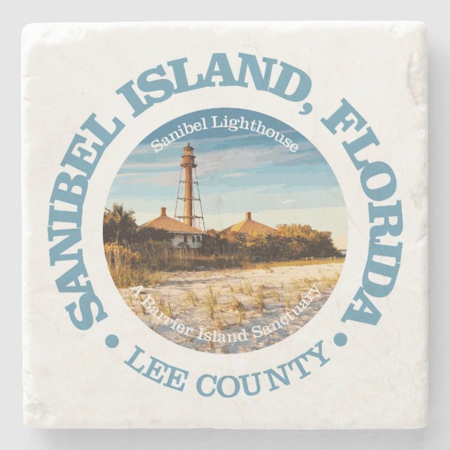 Sanibel Island (C) Steinuntersetzer (Vorderseite)