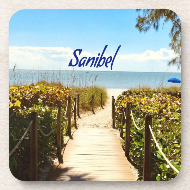 Sanibel Island Florida Beach Ocean Getränkeuntersetzer (Vorderseite)