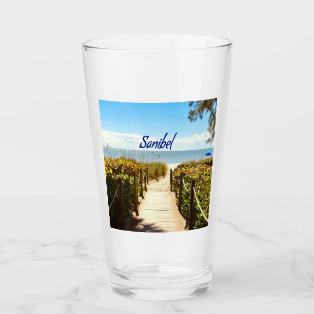 Sanibel Island Florida Beach Ocean Glas (Vorderseite)