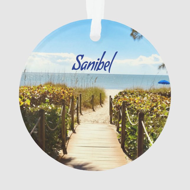 Sanibel Island Florida Beach Ocean Ornament (Rückseite)
