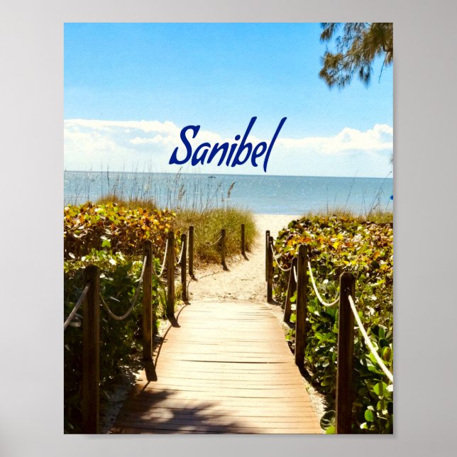 Sanibel Island Florida Beach Ocean Poster (Vorne)
