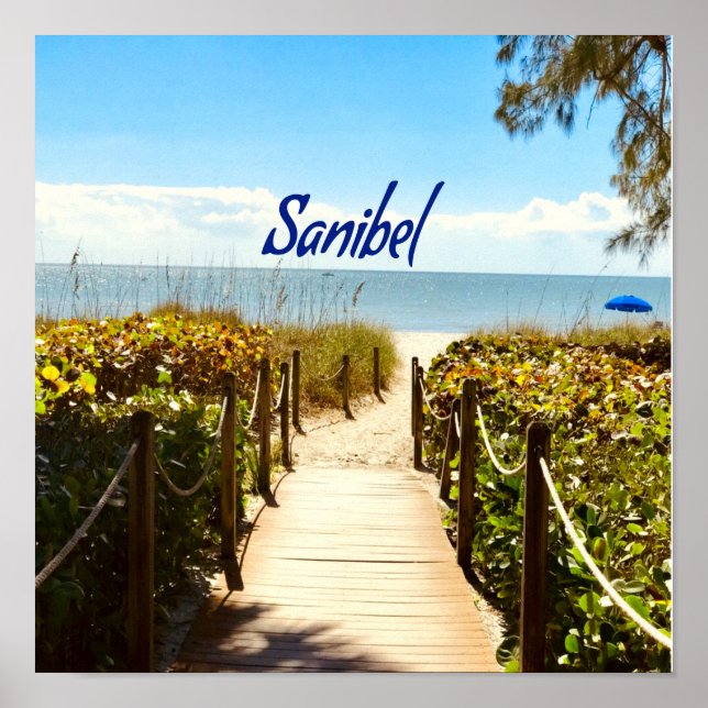 Sanibel Island Florida Beach Ocean Poster (Vorne)
