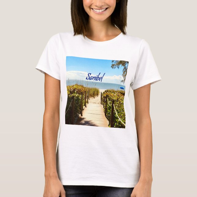Sanibel Island Florida Beach Ocean T-Shirt (Vorderseite)