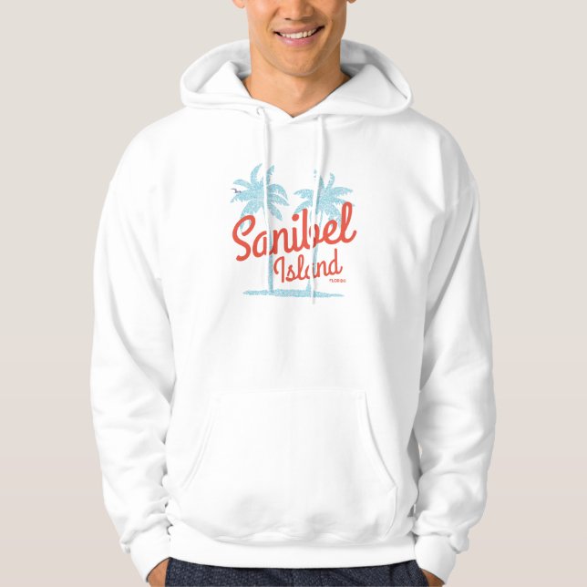 Sanibel Island Florida Coral Ocean Souvenir Hoodie (Vorderseite)