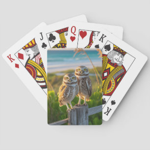 Sanibel Island Florida ein paar aufkeimende Eule Spielkarten