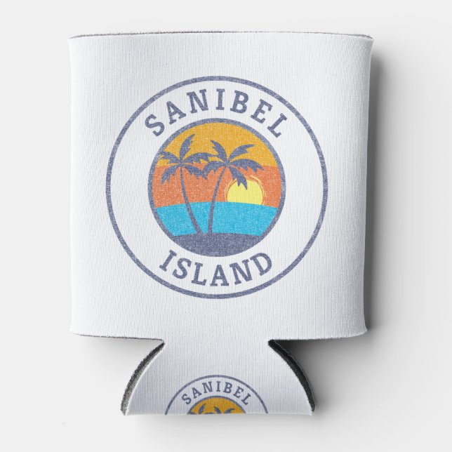 Sanibel Island, Florida Faded Classic Style Dosenkühler (Vorderseite)