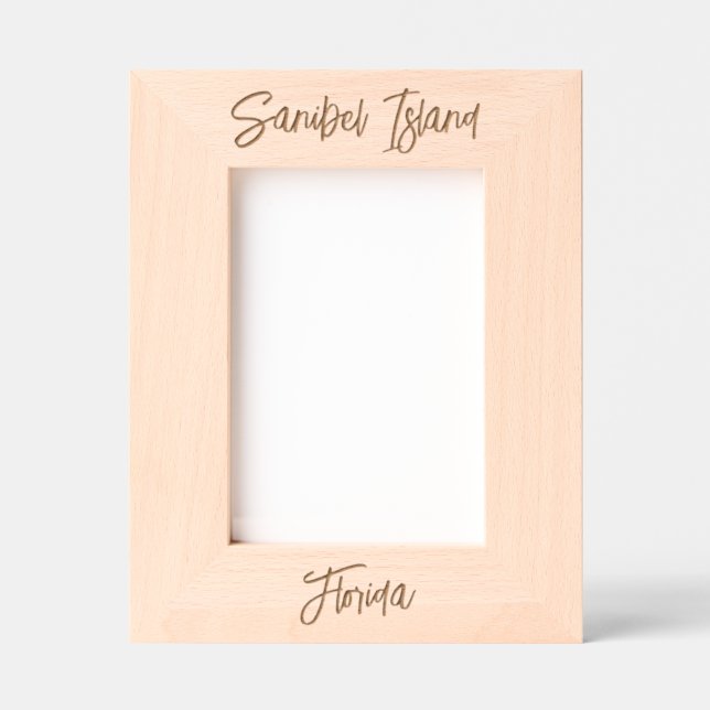 Sanibel Island Florida Laser Engraved Frame Geätzte Rahmen (Vorderseite)