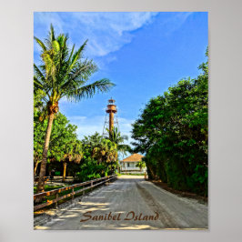 Sanibel Island Florida Lighthouse Printable Art Poster