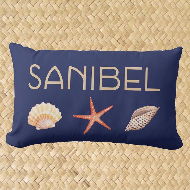 Sanibel Island Florida mit Muscheln Lendenkissen (Von Creator hochgeladen)