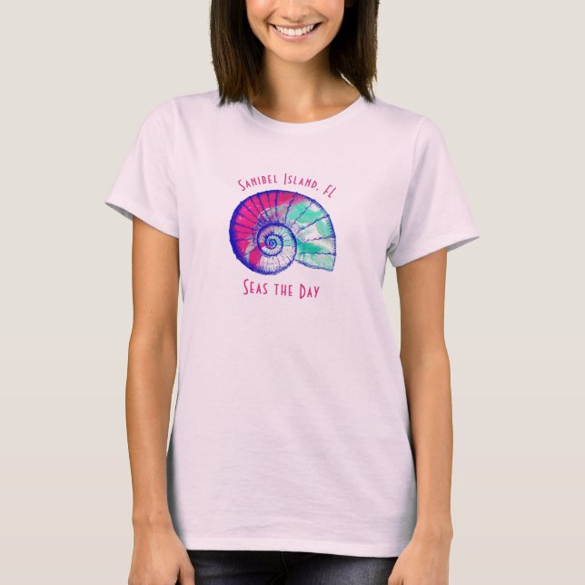 Sanibel Island Florida Pretty Seashell T-Shirt (Vorderseite)