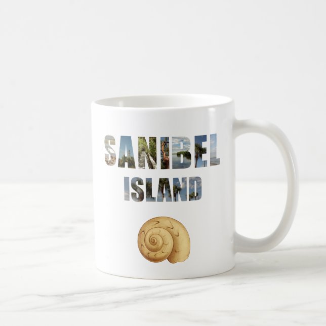 Sanibel Island Florida Seashell Beach Fotos Kaffeetasse (Rechts)