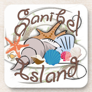 Sanibel Island Florida seashell design Untersetzer