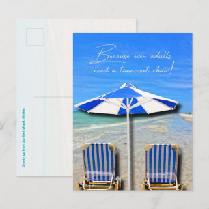 Sanibel Island Florida Strand Erwachsenen-Auszeit- Postkarte