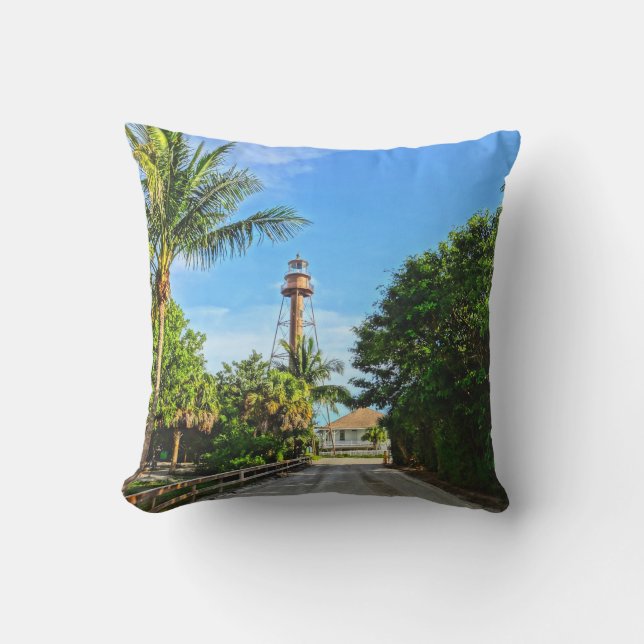 Sanibel Island Lighthouse Florida Golf Coast Kissen (Vorderseite)