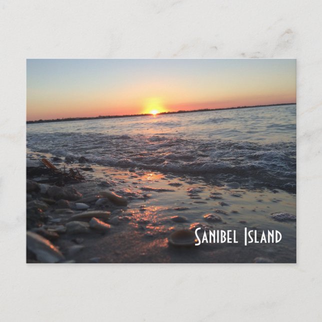 Sanibel Island Sonnenuntergang Postkarte (Vorderseite)