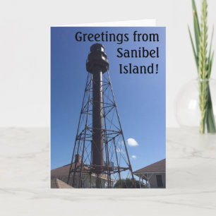 Sanibel Leuchtturm-Grußkarte Karte