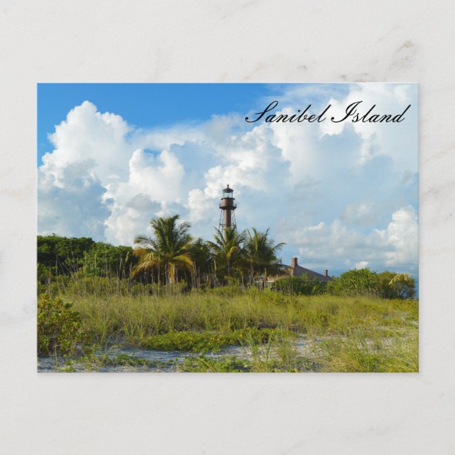 Sanibel Lighthouse Beach Postcard Postkarte (Vorderseite)