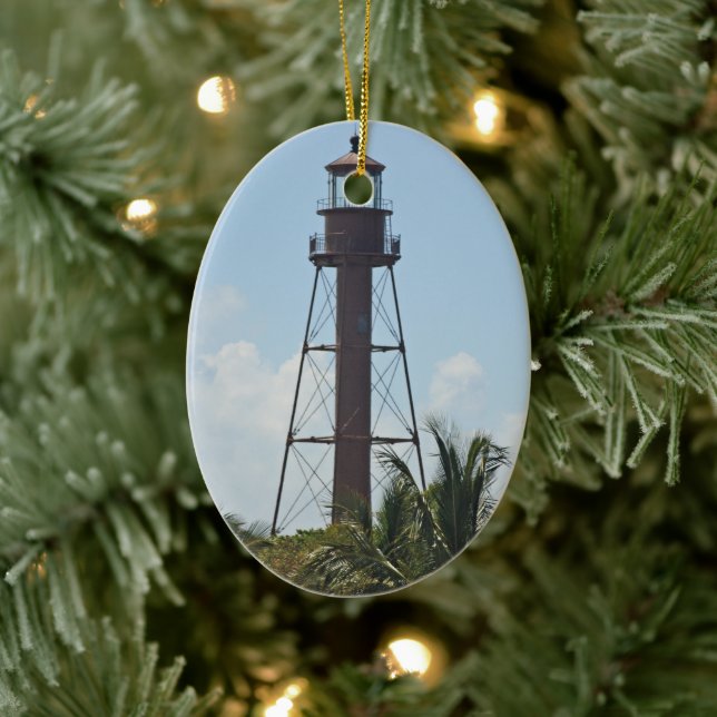 Sanibel Lighthouse Oval Ornament (Baum)