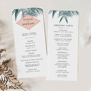 Sanibel Wedding Zeremony Program Programm
