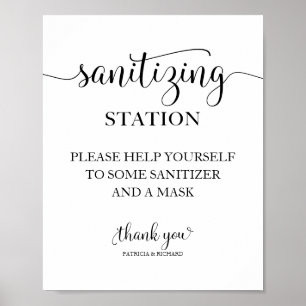Sanierungsstation Chic Calligraphy Wedding Sign Poster
