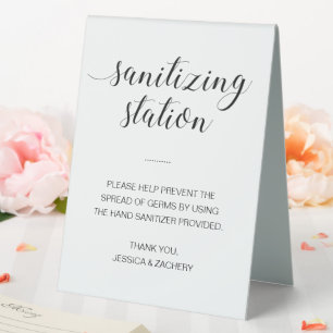 Sanierungsstation Hand Sanitizer Hochzeit Tischaufsteller
