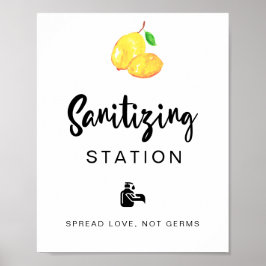 Sanierungsstation Lemon Wedding Brautparty Poster