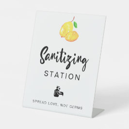 Sanierungsstation Lemon Wedding Brautparty Sockelschild