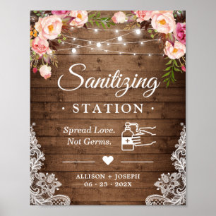 Sanierungsstation: Rustikale Blumenzellenleuchten Poster